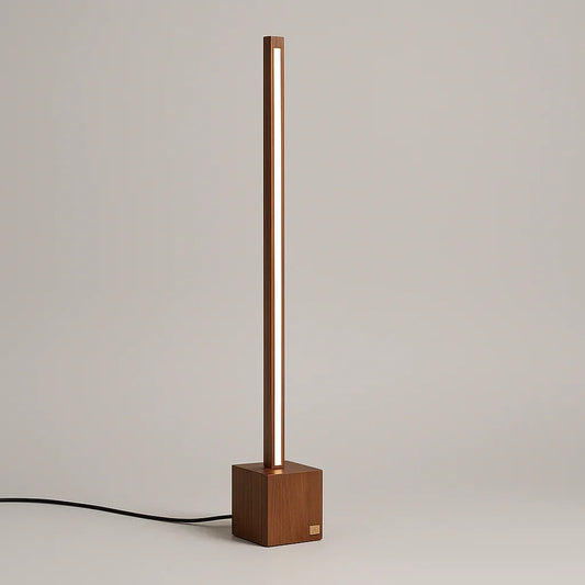 Minimalist Wooden Floor Lamp – Modern Square Rod Structure - NixWoods