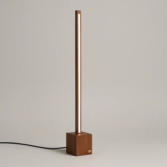 Minimalist Wooden Floor Lamp – Handcrafted Square Rod Design in Solid Rosewood - NixWoods