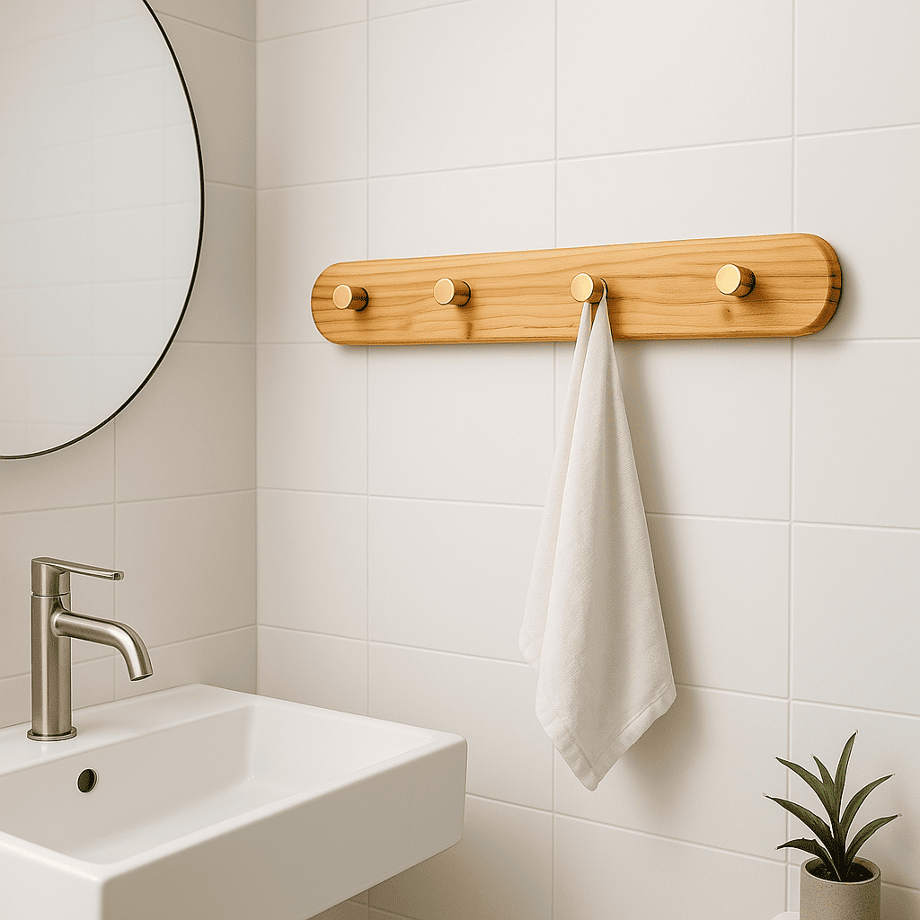 Pine Wall Hook Rack – Strong & Stylish Entryway Hanger