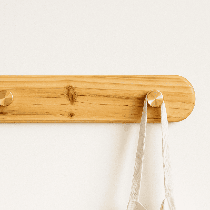 Pine Wall Hook Rack – Strong & Stylish Entryway Hanger