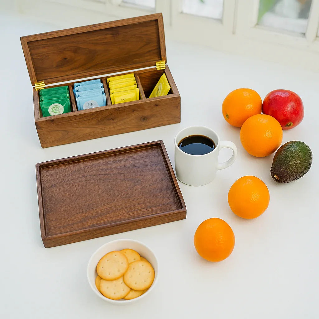 Rosewood Serving Tray – Set of 2 | Handcrafted Wooden Trays for Dining & Decor - NixWoods