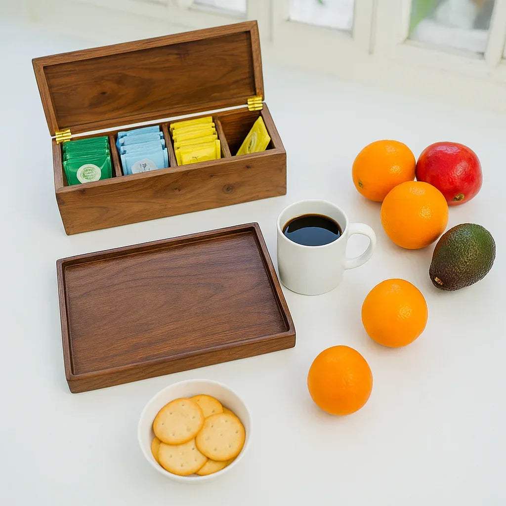 Rosewood Serving Tray – Set of 2 | Handcrafted Wooden Trays for Dining & Decor - NixWoods