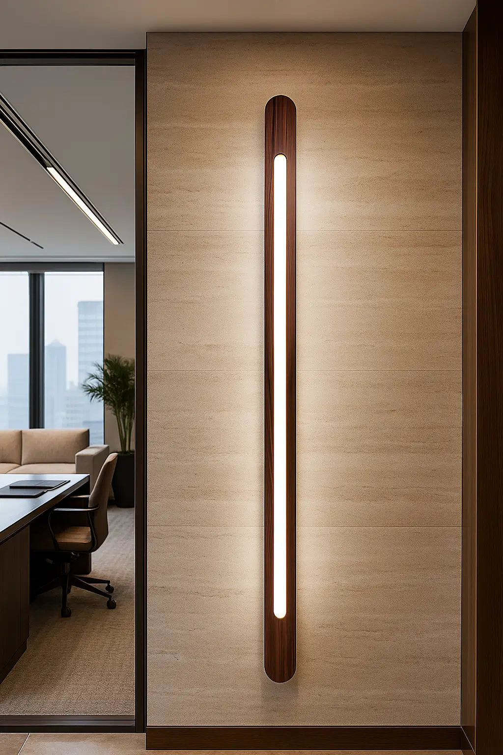 Vertical Wooden Wall Light – Minimalist Accent Lighting | Handcrafted by NixWoods