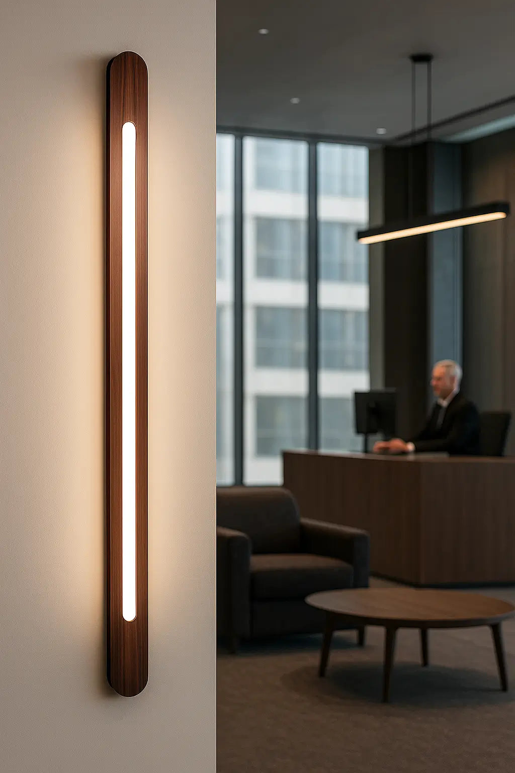 Vertical Wooden Wall Light – Minimalist Accent Lighting | Handcrafted by NixWoods