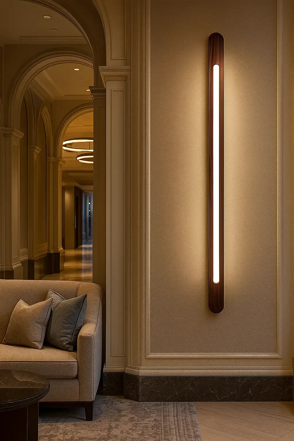 Vertical Wooden Wall Light – Minimalist Accent Lighting | Handcrafted by NixWoods - NixWoods