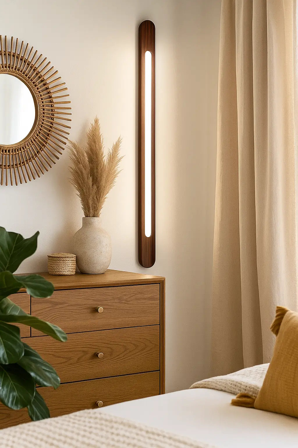 Vertical Wooden Wall Light – Minimalist Accent Lighting | Handcrafted by NixWoods