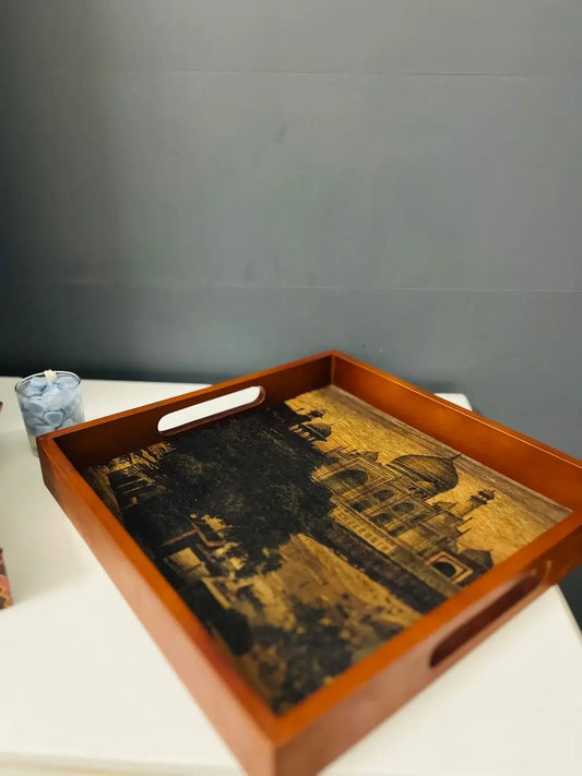 Imperial Taj Mahal tray | Art Finish - NixWoods