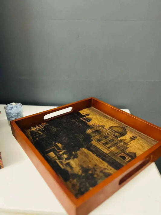 Imperial Taj Mahal tray | Art Finish - NixWoods