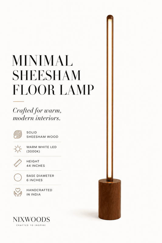Minimalist Wooden Floor Lamp for Modern Living Spaces
