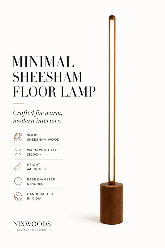 Minimalist Wooden Floor Lamp for Modern Living Spaces