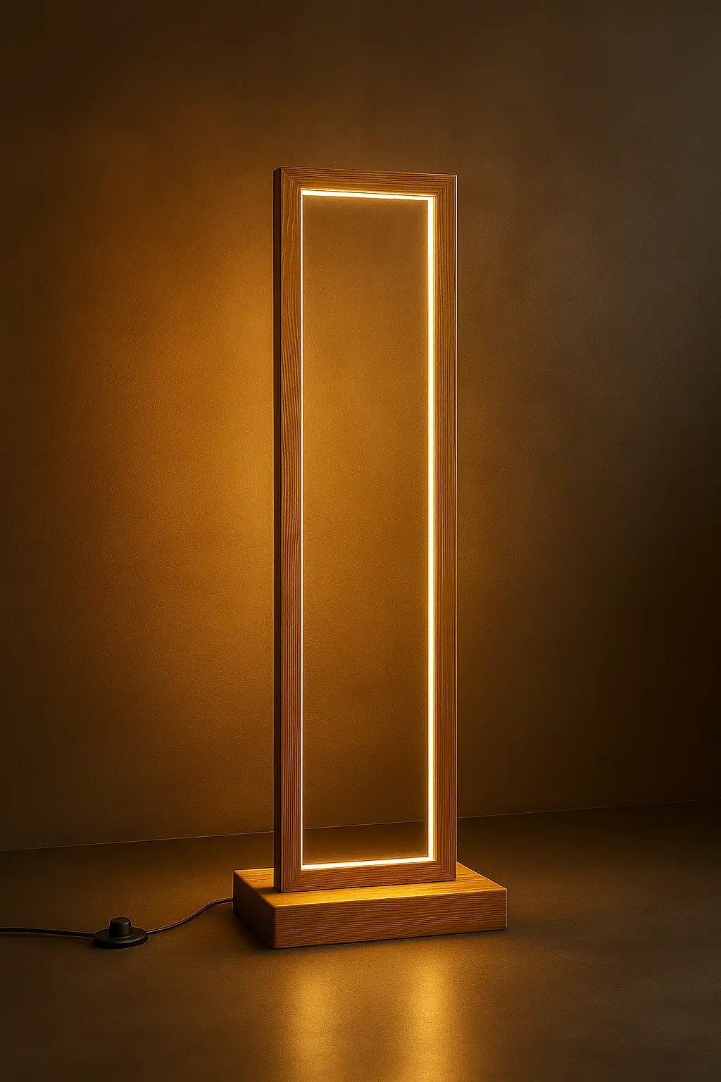 Tall Teak Wood Floor Lamp – A Statement of Warmth & Style