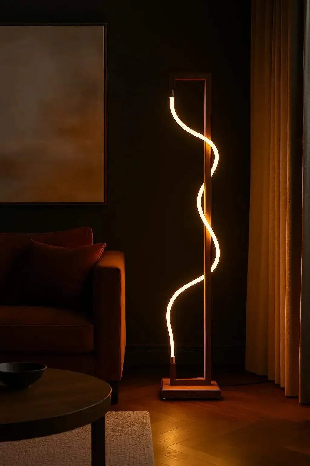 Unique Standing Lamp | Sculpted Glow Rosewood Wood Floor Lamp – Handcrafted Designer Lighting - NixWoods