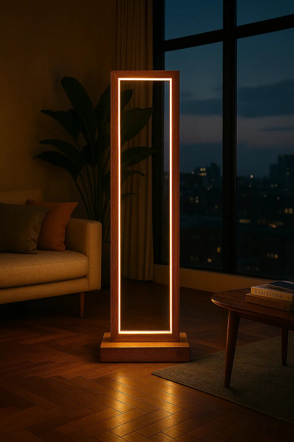 Tall Teak Wood Floor Lamp – A Statement of Warmth & Style