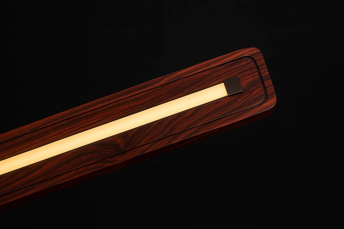 Rosewood Pendant Light – Hollow Curved Hanging Light for Modern Interiors