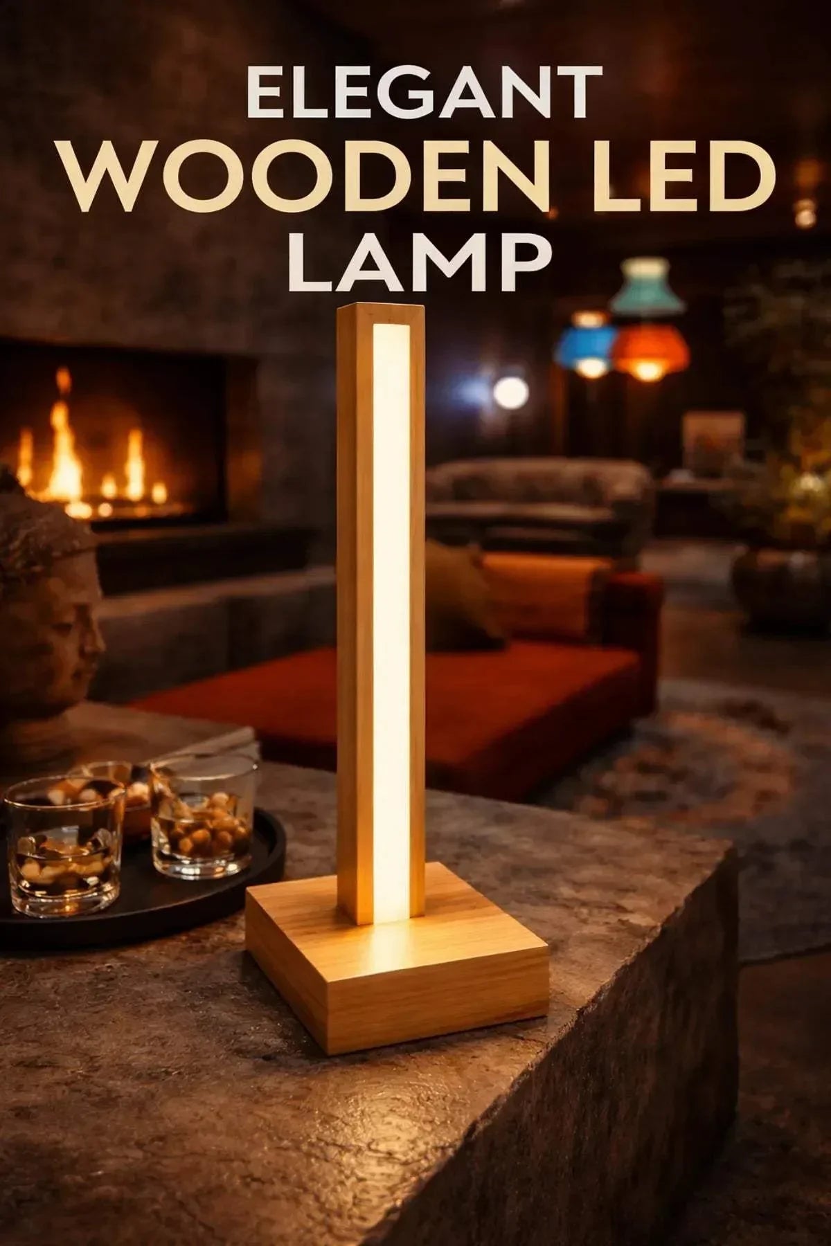Luma Piller - Solid Wood Ambient LED Lamp - NixWoods