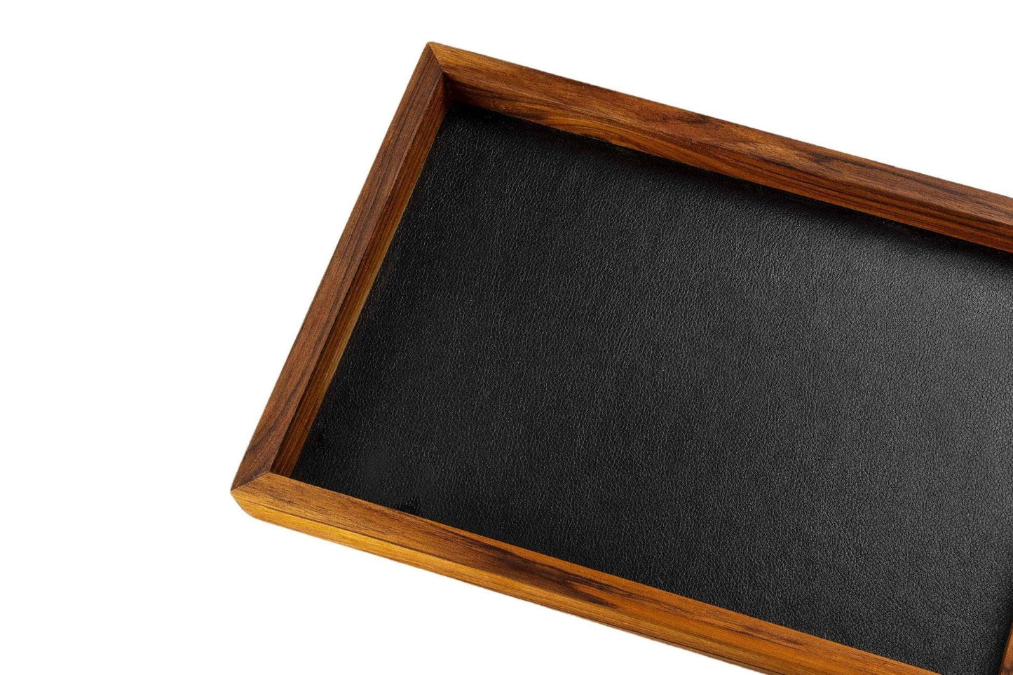 Premium Teak & Leather Tray (Medium) - NixWoods
