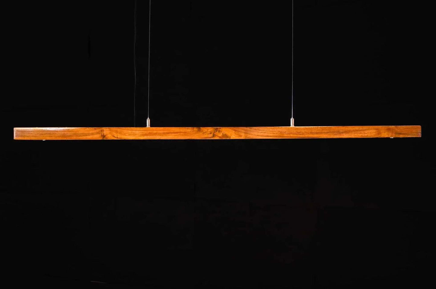 Teak Wood Pendant Light – Rectangle Handcrafted Minimalist LED Ceiling Light for Dining & Kitchen - NixWoods