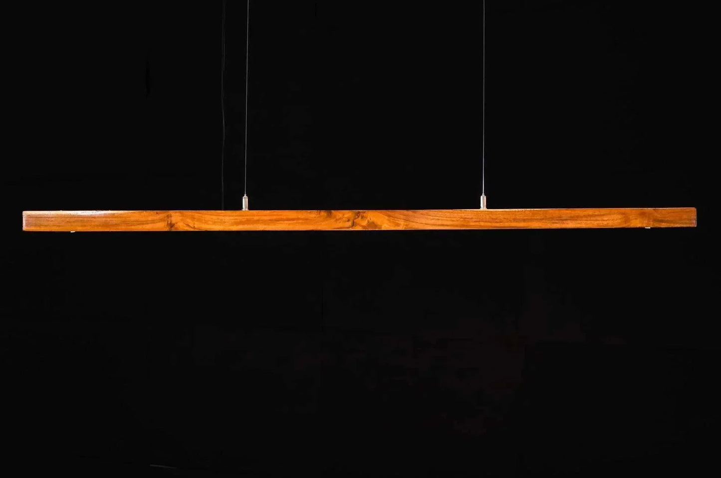 Teak Wood Pendant Light – Rectangle Handcrafted Minimalist LED Ceiling Light for Dining & Kitchen - NixWoods