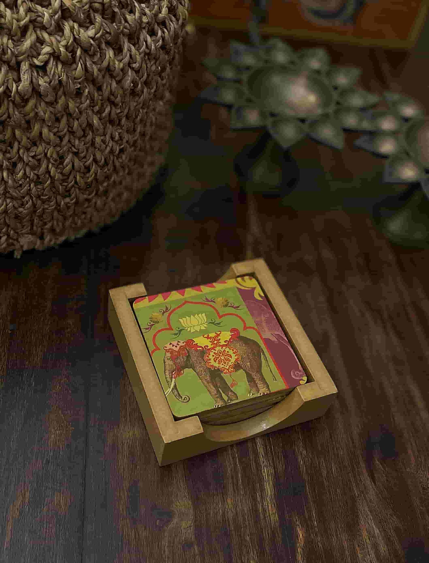 Decorative Elephant Coaster Set