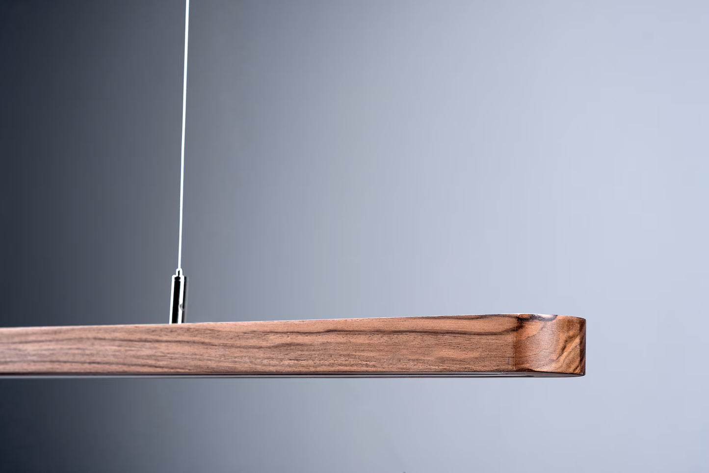 Double LED Curved | Teak Wood Pendant Light - NixWoods