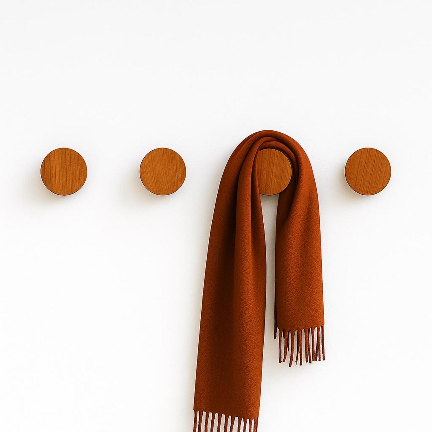 Matte Black/ Brown Wall Hook – Minimalist Modern Peg for Coats, Bags & Towels