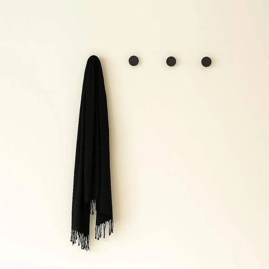 Matte Black/ Brown Wall Hook – Minimalist Modern Peg for Coats, Bags & Towels - NixWoods