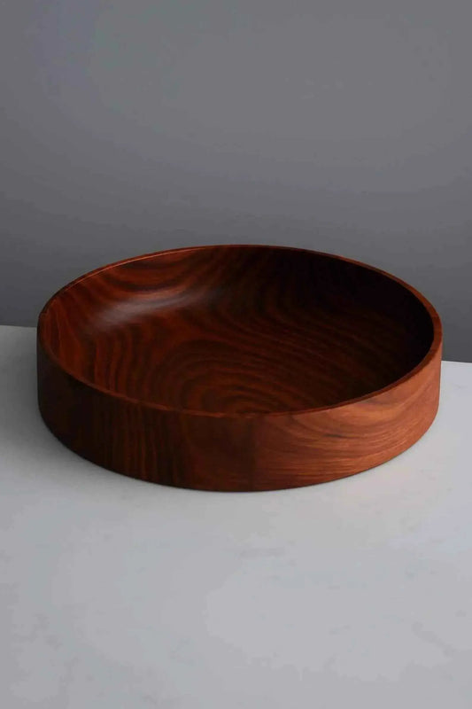 Rosewood Bowl – Decorative Wooden Centerpiece for Table or Entryway