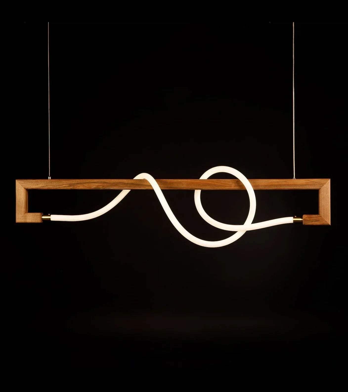 Luxury Rosewood LED Pendant Light – 360° Glow Hanging Lamp for Modern & Cozy Interiors - NixWoods