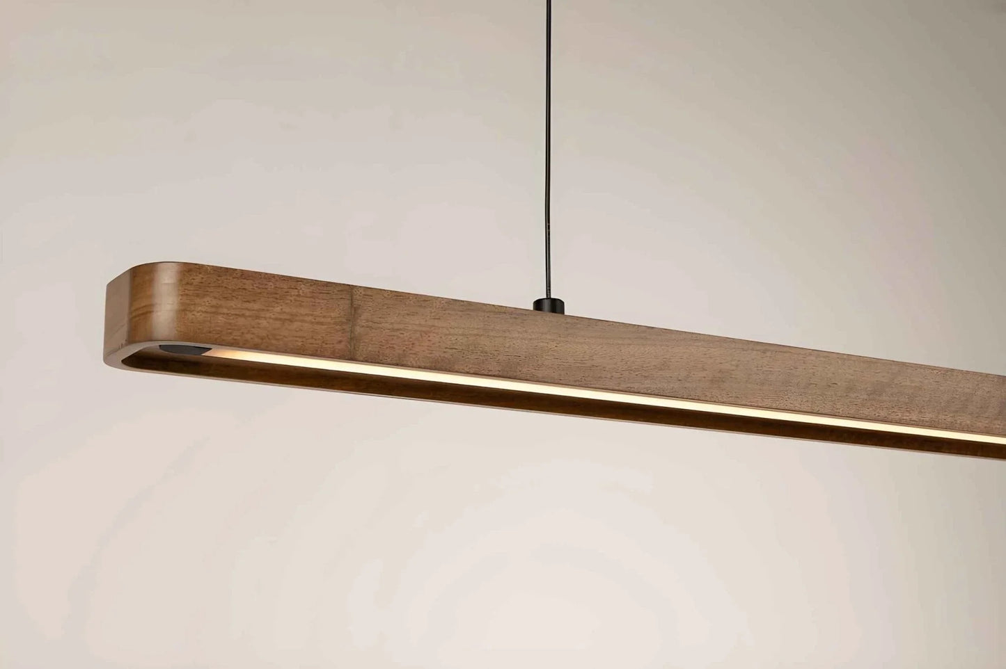 Teak Wood Pendant Light – Hollow Curved Hanging Light for Modern Interiors - NixWoods