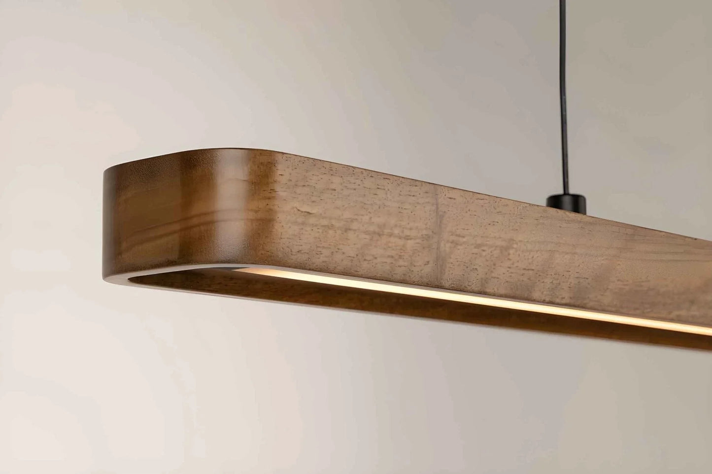 Teak Wood Pendant Light – Hollow Curved Hanging Light for Modern Interiors - NixWoods
