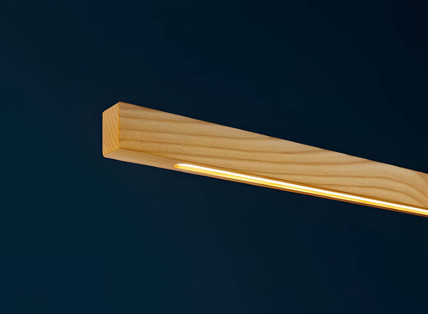 Pendant Light – Sophisticated Square Linear Design - Suspension Chandelier - Pine Wood - Adam Spirit