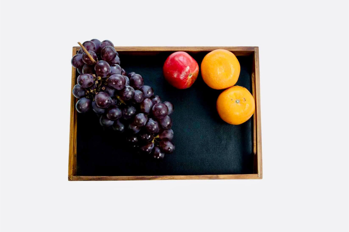 Premium Teak & Leather Tray – Stylish & Functional (Large) - Adam Spirit