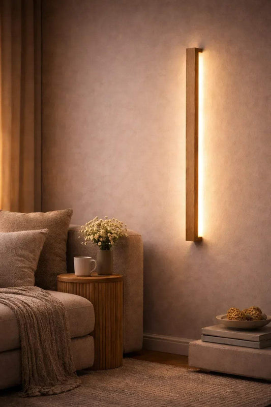 Nix Line – Solid Wood LED Wall Light (30”) - NixWoods
