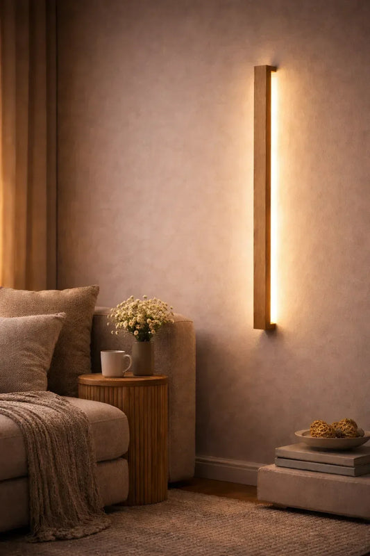 Nix Line – Solid Wood LED Wall Light (30”) - NixWoods