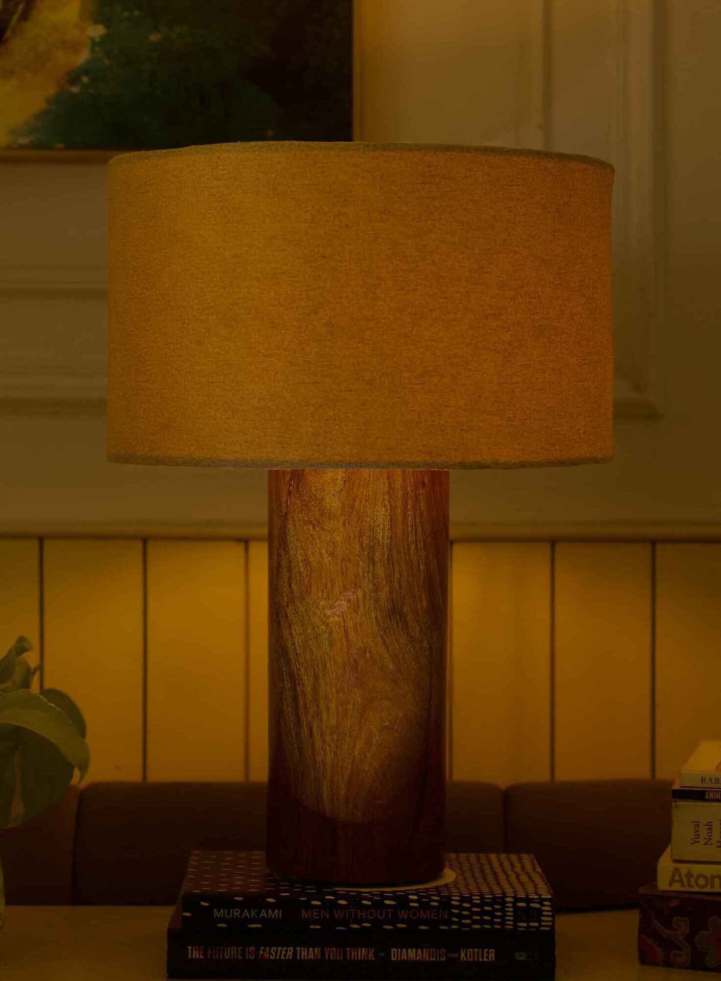 Rosewood Tall Table Lamp – White Shade - Adam Spirit