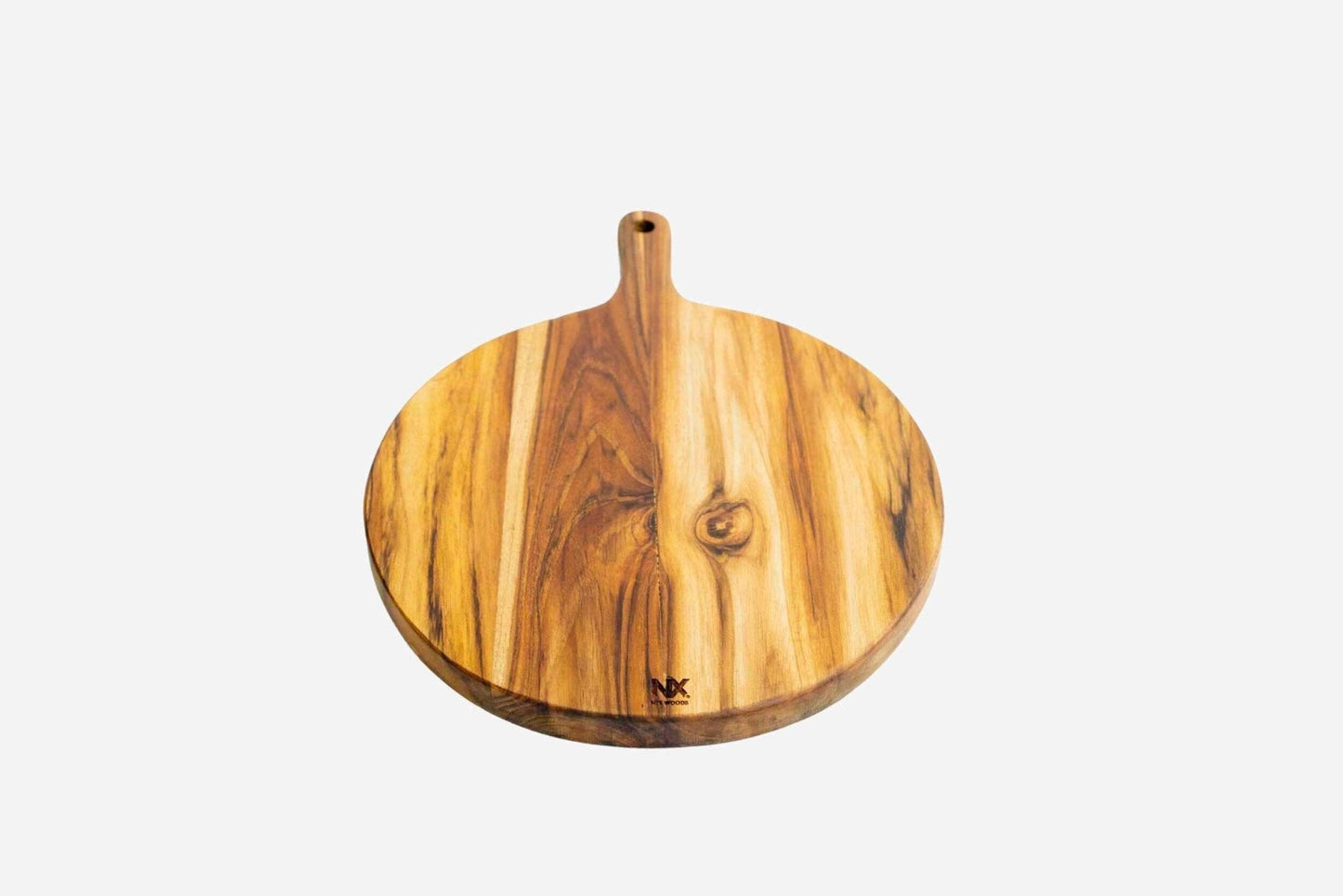 Round Teak Wood Pizza Board – Serve & Slice with Ease - Adam Spirit