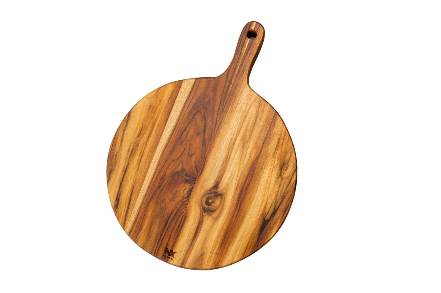 Round Teak Wood Pizza Board – Serve & Slice with Ease - Adam Spirit
