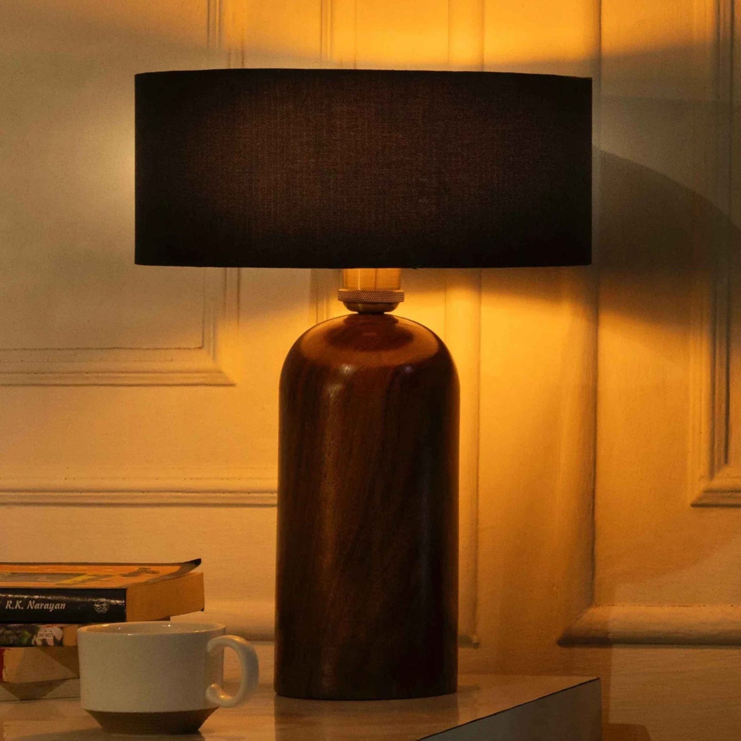 Sacred Glow Lamp – Elegant Wooden Lighting for a Serene Ambiance - Adam Spirit