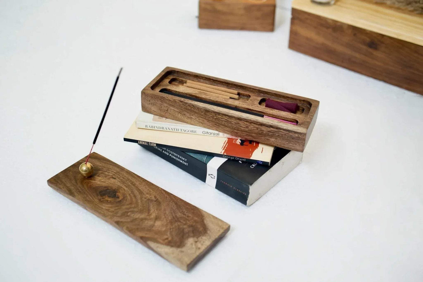 Teak Wood Incense Holder – Simple & Elegant Aroma Diffuser - NixWoods