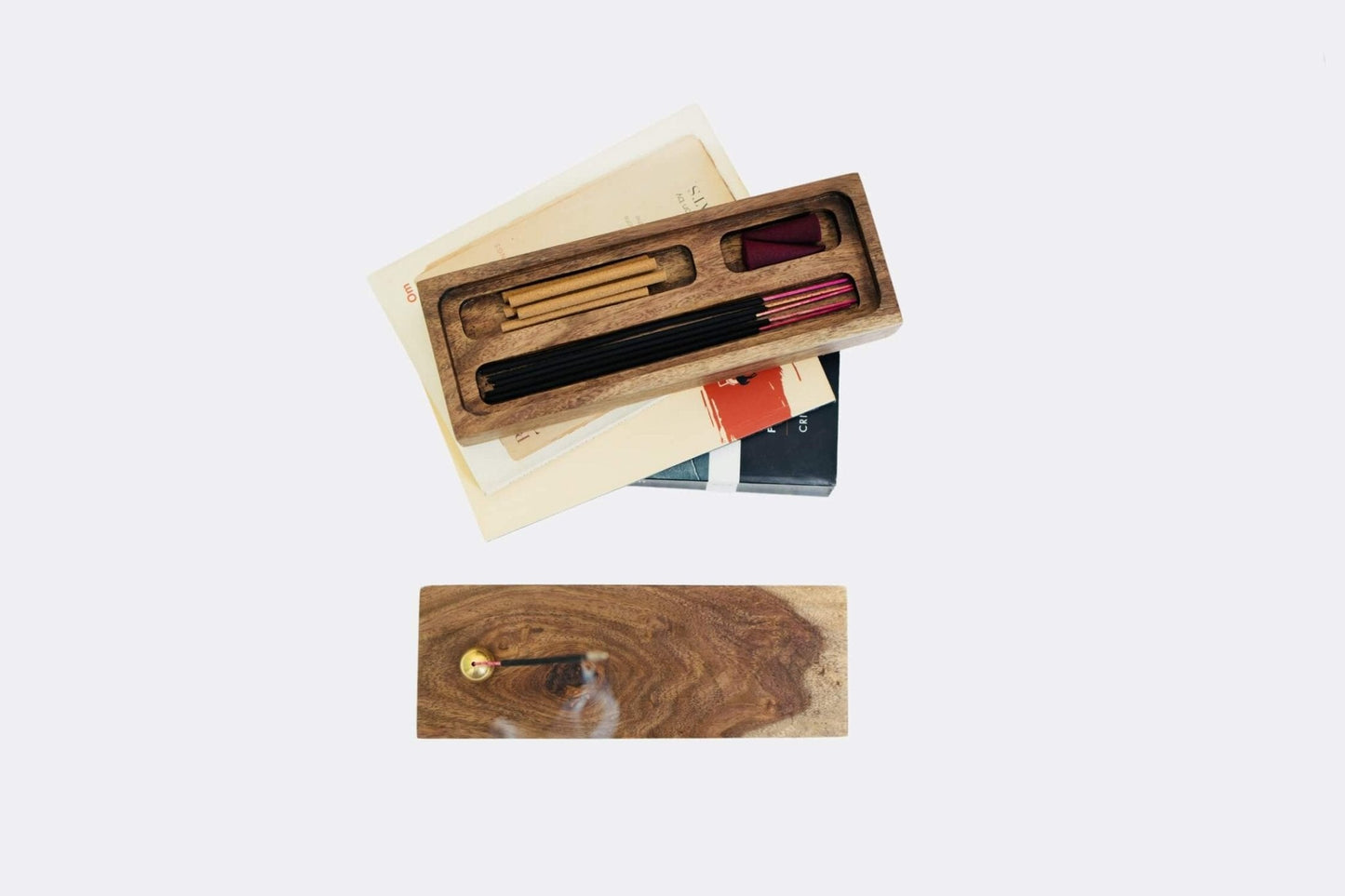 Teak Wood Incense Holder – Simple & Elegant Aroma Diffuser - Adam Spirit
