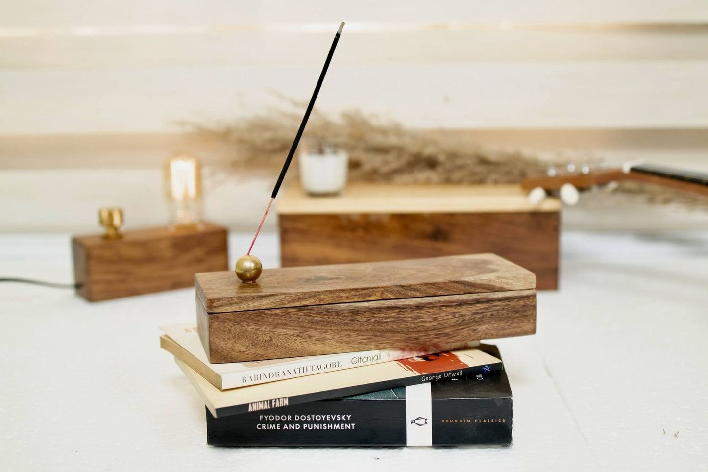 Teak Wood Incense Holder – Simple & Elegant Aroma Diffuser - Adam Spirit