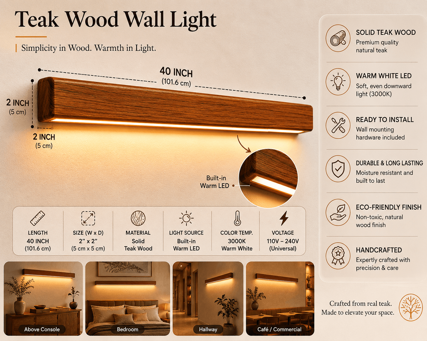 Nixwoods Aurora Linear Wall Light