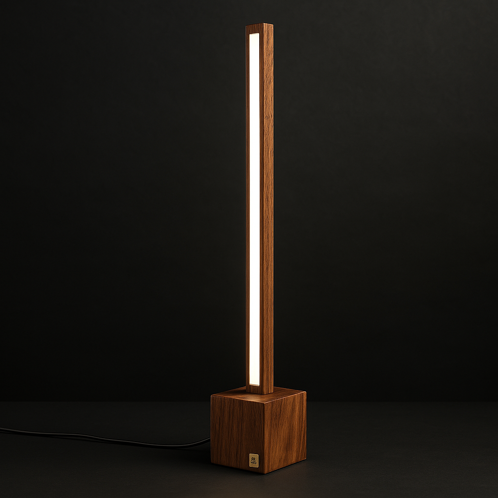 Minimalist Wooden Floor Lamp – Modern Square Rod Structure - NixWoods