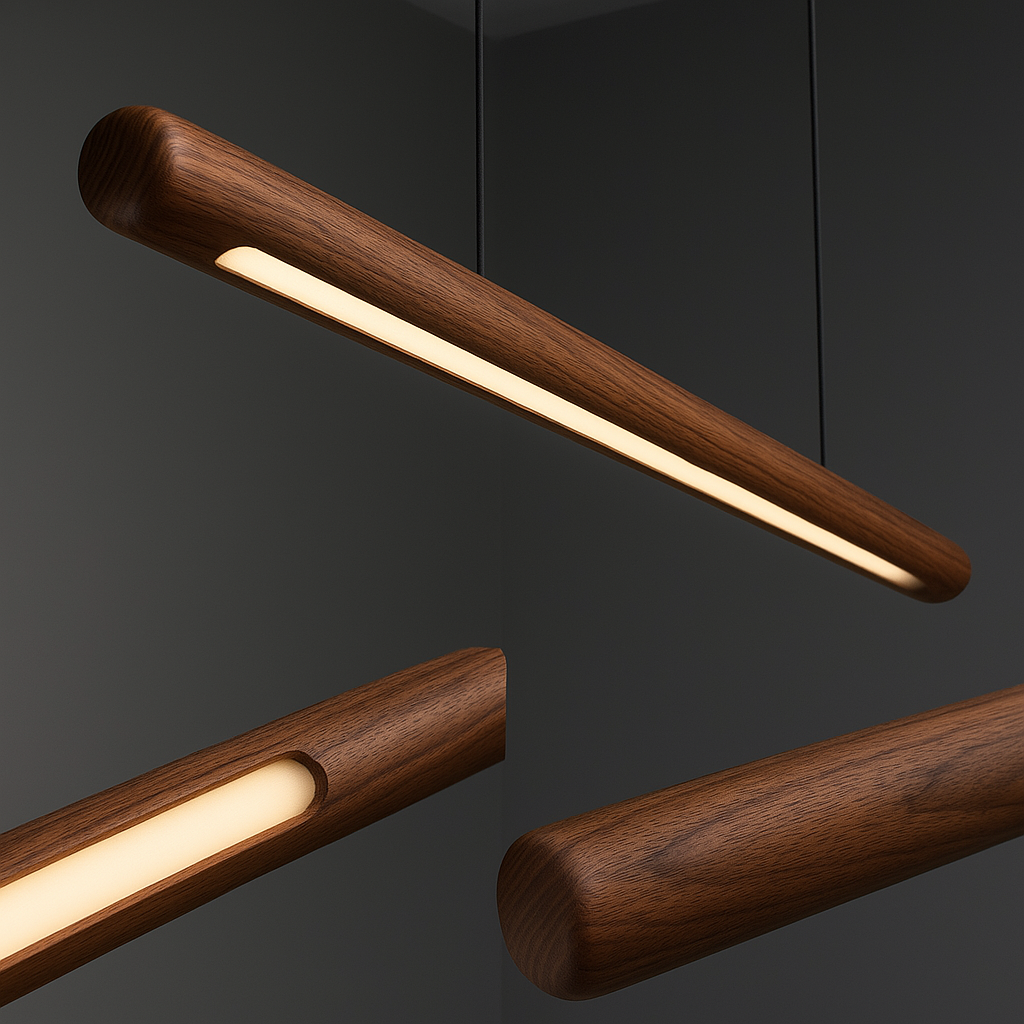 Scandinavian Rosewood Round Pendant Light – Elegant Wooden Ceiling Lamp for Modern Interiors - NixWoods