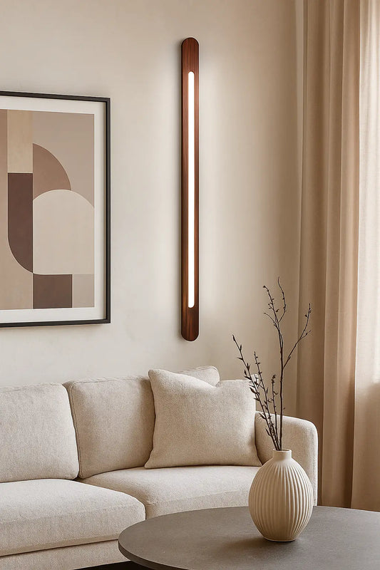 Vertical Wooden Wall Light – Minimalist Accent Lighting | Handcrafted by NixWoods