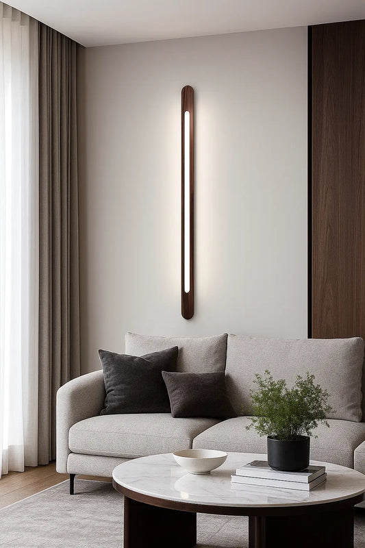 Vertical Wooden Wall Light – Minimalist Accent Lighting | Handcrafted by NixWoods