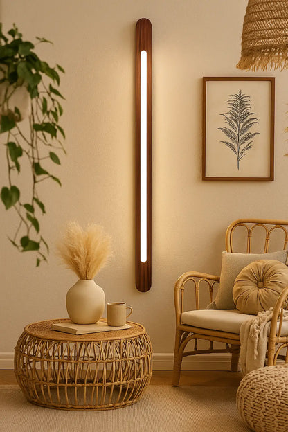 Vertical Wooden Wall Light – Minimalist Accent Lighting | Handcrafted by NixWoods