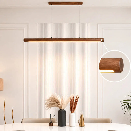 Scandinavian Rosewood Teak Pendant Light Handcrafted in India NixWoods