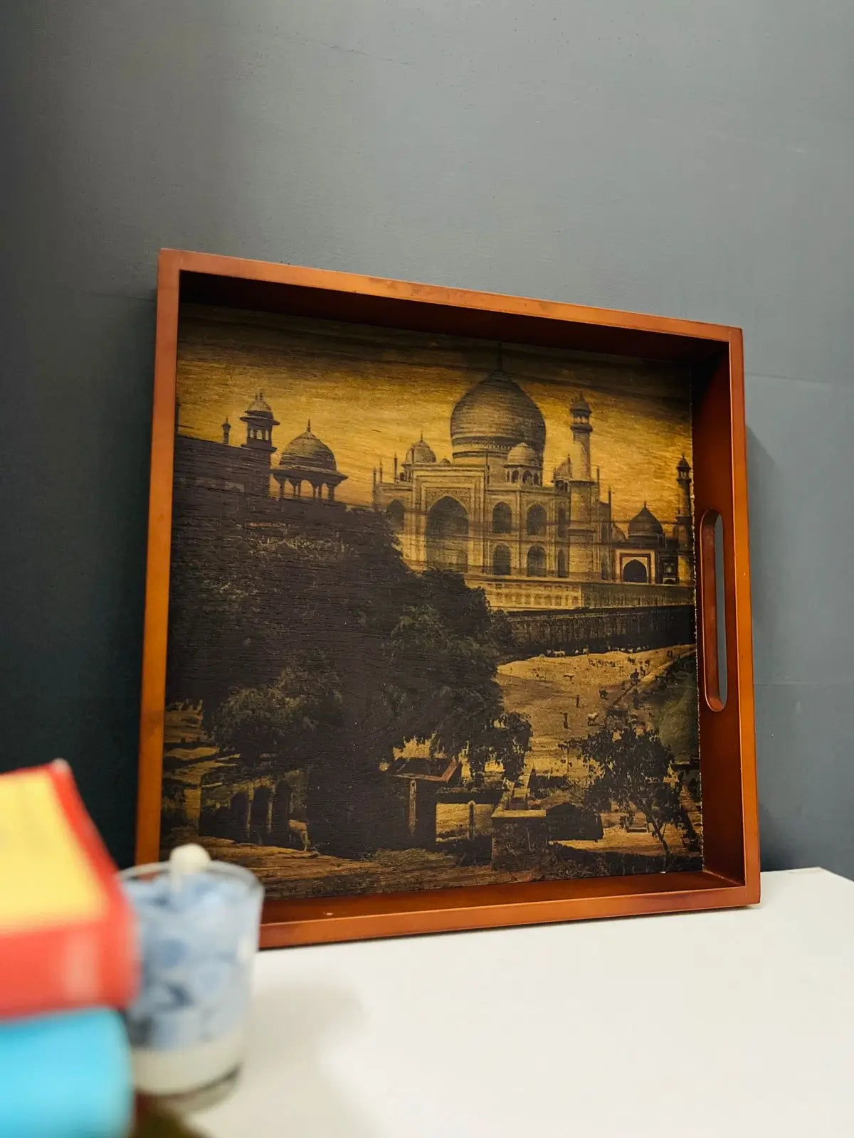 Imperial Taj Mahal tray | Art Finish - NixWoods