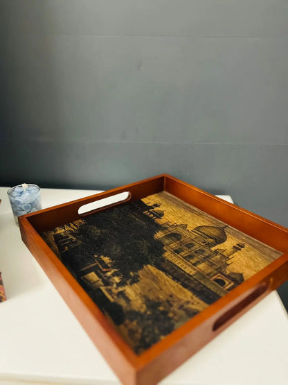 Imperial Taj Mahal tray | Art Finish - NixWoods
